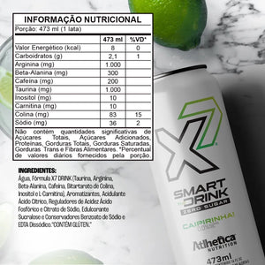 Atlhetica Nutrition Energy Drink X7 Smart The Drink 473ml nutrition details